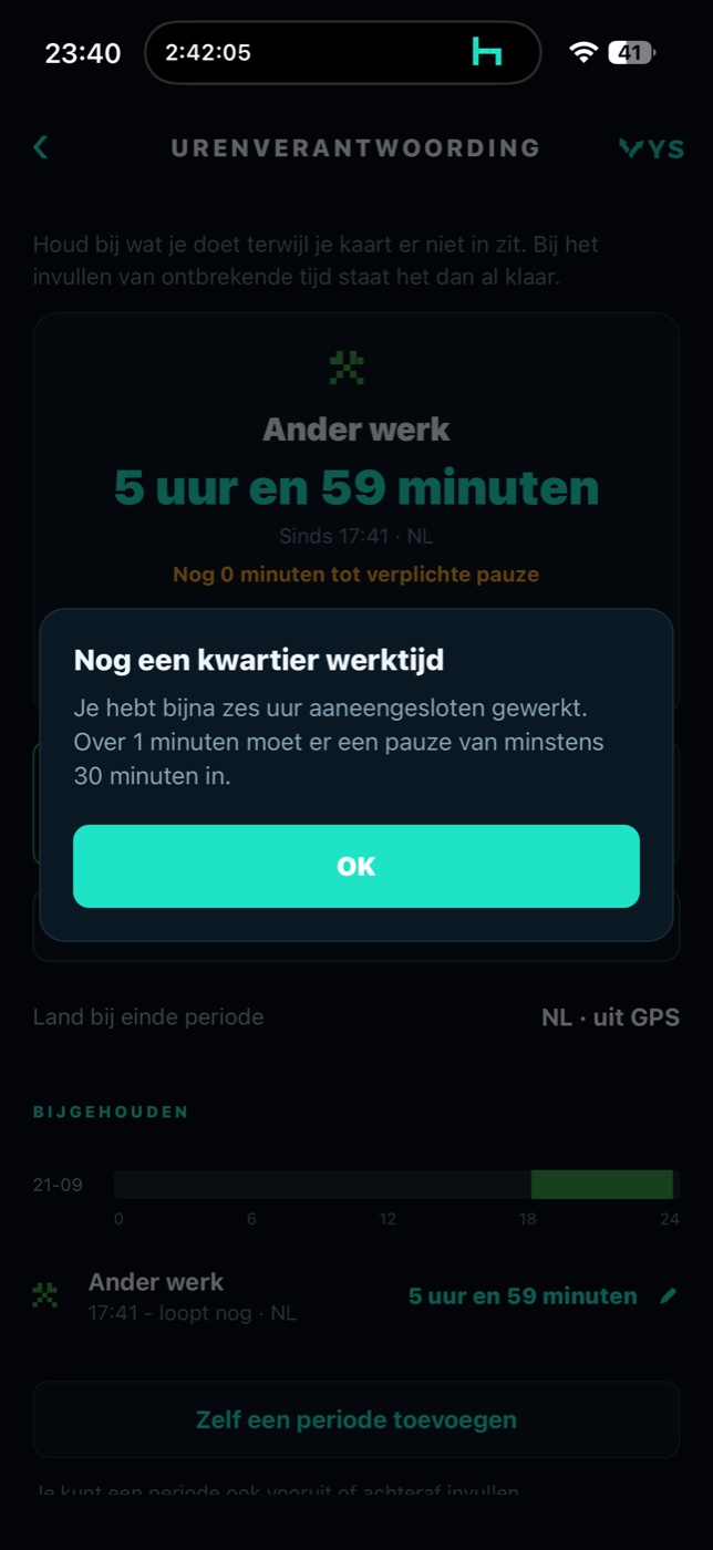 De waarschuwing na bijna zes uur aaneengesloten werk: over een minuut moet er een pauze van minstens 30 minuten in